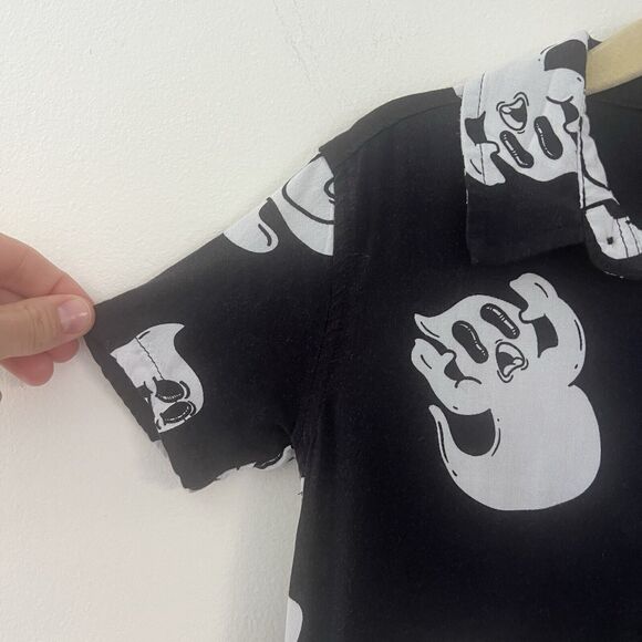 cuidado con el perro Boys Button Up Shirt Ghost Size 4t - Picture 7 of 10